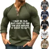 Herr t-skjortor för män unika avslappnade tryck combo v-ringning långa ärmar vårträning camisas de hombre
