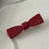 Grampos de cabelo moda feminina edição coreana bonito vintage vinho vermelho borboleta mini clipe de bico de pato