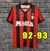 Camisas retrô home Gullit JERSEYS DE FUTEBOL Maldini Van Basten KAKA Inzaghi Rivaldo SHEVCHENKO Baresi Nesta Seedorf Milan 88 89 90 91 92 93 94 95 96 97 98 99 00 1995