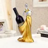 Decorative Figurines Fan Beauty Red Wine Rack Creative Restaurant Cabinet Decoration KTV Wedding Home Soft