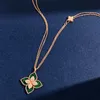 Designer Colar Chegam Novas Longo Quatro Folhas Trevo Pingente Camisola Cadeia Colares Jóias Ouro Sier Mãe de Pérola Verde Flor Link Chain