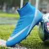 Scarpe da football americano Uomo Tacchetti per erba all'aperto Stivali alti da calcio antiscivolo Stivali da allenamento per studenti Calzature per tappeto erboso Euro Taglia grande 35-47