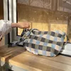 Shoulder Bags Japanese Canvas Sweet Cute Plaid Crossbody Bag Large Capacity Storage Handbag Women's Purses