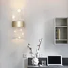 Wall Lamp Led Light Modern Bedside Creative Feather Dragonfly Bamboo Ribbon Living Room Bedroom Aisle Decorative Tricolor