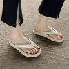 Flops Summer string tongs flops femmes pantoufles en cuir sandales de plage extérieure