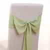 12 Pcs 17x275cm Pink Chiffon Chair Sashes Sash Wedding Covers Ribbon Party Aisle Decor 240307
