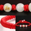 Braccialetti con ciondoli Moda 12 zodiaco cinese per donne uomini intrecciati a mano braccialetto di corda rossa fortunata braccialetto con ciondoli gioielli regali di compleanno