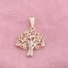 Pendant Necklaces FJ Women Smart 585 Rose Gold Color Tree Optional Necklace Jewelry