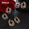 Stud Earrings Bettyue Brand Fashion Luxury Multicolor Cubic Zircon Three Colors Geometric Jewelry For Woman Charm Wedding Gift