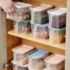 Storage Bottles Kitchen Transparent Food Box With Lid Handle Refrigerator Boxes Grains And Beans Organizer Cont