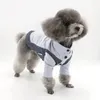 犬のアパレル服ファッションTシャツ薄いセクションコットンダークアンドライトストライプペットカップルシャツテディビョンプードルスモールドレス2024