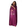 M7955 Muslimisches Damen-Kleid aus Chiffon mit Rundhalsausschnitt, lockerer Swing-Robe