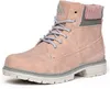 HBP Non flambant neuf femmes classique cheville imperméable rose clair chaussures de marche en velours chaussures de randonnée de sport en plein air pour les femmes