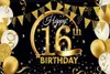 Sfondo di decorazioni per feste per ragazzi Happy 16th Years Old Birthday Balloons Sfondo Home Wall Banner Decor Poster