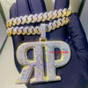 Passa Tester Rapper Fashion Iced Out VVS Moissanite Gioielli Hip Hop Ciondolo personalizzato in argento sterling