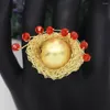 Conjunto de collar y pendientes para mujer, joyería de moda de Brasil, Material totalmente de cobre, pendiente de tuerca de circonia cúbica, anillo cuadrado, regalo