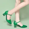 Boots Cresfimix Sapato Feminino Ladies High Quality Pu Leather High Heel Shoes For Office Women Fashion Green Party Pumps A5983B