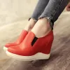 Schoenen verborgen platform Wedges Sneakers dames lente herfst casual schoenen op platform comfort wedge hakken rood witte sneaker vrouw