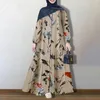 Robes décontractées femmes musulmanes à manches longues boutonné Abaya Robe Dubai tenues en vrac surdimensionné femmes vêtements Robe Femme