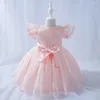 Girl Dresses Wedding Flower Bambe Clothes Vestidos Infantil for Girls Princess Tutu Infant Birthday Party Abito da sera nato