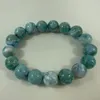 Bracciale con perline in pietra naturale Larimar da 12,5 mm, braccialetto rotondo blu allentato per donna, uomo, braccialetti, regalo, collana fai da te