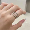 gouden spiraal designer band ring voor vrouw diamant 925 sterling zilveren spiraal zirkonia verlovingsringen luxe sieraden dames meisjes vriend Valentijnsdag geschenkdoos