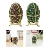 Torebki biżuterii Easter Egg Tinket Box Spring Aktywność Rzeźba Faberge