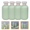 Bottiglie di stoccaggio 4 pezzi Dispenser di sapone in plastica per balsamo per capelli con avocado per lavello della cucina