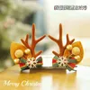 Hair Accessories Christmas Simulation Elk Antler Hairpin Net Cute Festival Children Bell Clip Headband