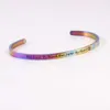 Bracelet Mantra en acier inoxydable gravé Not Sister by Blood Titanium Steel