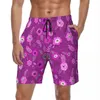 Short de printemps pour hommes, imprimé de fleurs mignonnes, pantalon court de sport, de plage, respirant, élégant, grande taille, maillot de bain