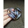 Colares com pingente Sardonyx Ágata Tibet Beads Colar Cinza