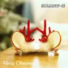 Hair Accessories Christmas Simulation Elk Antler Hairpin Net Cute Festival Children Bell Clip Headband