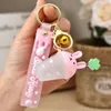 2024 Cartoon Pvc With Light Frosted Rabbit Milk Tea Cup Keychain Small Gift Wholesale