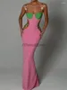 Сценическая одежда в европейском и американском стиле, летняя металлическая подвеска «Любовь», сексуальная поясная накидка на бедра, красочный подвесной ремень, длинное бандажное платье