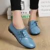 Casual Shoes Designer Cross Tied Women's Loafers Genuine Leather Flats Women Fashion Female