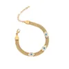 Bijoux pour les yeux Turquoise, chaîne multicouche élégante, collier en acier inoxydable à la mode, N019