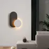 Настенный светильник в скандинавском стиле, современный цветной эллиптический светильник для ресторана, спальни, коридора, фоны, декор, бра для внутреннего освещения