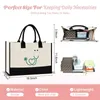 Shopping Bags Women Canvas Shopper Bag With Handle Funny Eco Foldable Reusable Tote Book Key Phone