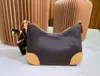 Luxury designer bag Croissant bags Genuine leather womens bag brown flower vintage underarm bag ladys fashion versatile shoulder crossbody bag M45832 wallet