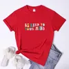 Dames T-shirts Wees aardig voor je geest T-shirt Leuke vrouwen Geestelijke gezondheid bewustzijn Tshirt Retro zelfliefde Inspirerend T-shirt Top