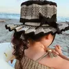 Fabriksdirektförsäljning Lorna Style Child Aldult Foldbar Straw Bucket Hats Handgjorda Girls Baby Summer Beach Caps Ankomst 240314