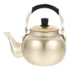 Dinnerware Sets Aluminium Tea Kettle Whistling Household Teapot Camping Stove Insulation Rice Travel Glass