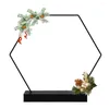 Decorative Flowers Floral Hoop Centerpiece With Base Centerpieces Table Wreath Decor Wooden Stands For Christmas Door