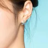 Boucles d'oreilles WOSTU 925 en argent Sterling étoile de mer bleu Zircon cubique pour les femmes bijoux de mode CTE136