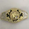1 Uds. Hebilla de cinturón de vaquero occidental con cabeza de caballo dorado de encaje fresco para Hebillas Cinturon ajuste 4cm de ancho Belt265H