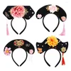 Hårtillbehör Flower Princess Headhoop Bow Tassel Pearl Hanfu Hoop Ancient Style Headwear Chinese Antique Pannband