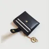 Wallets Coin Purse PU Women's Purses Short Thin Small Wallet Chic Metal Button Ladies Genuine Leather Card Holder Keychain