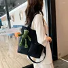 Bag Canvas Bags For Women 2024 Designer Handbag Purses Casual Female Contrasting Large Capacity Multi-Pocket Book Crossbody Tote