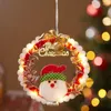 Dekoratif Çiçekler Mini Noel Çelenk Aydınlatma Kiti Yaratıcı Diy Tatil Kardan Adam Craft Windows için